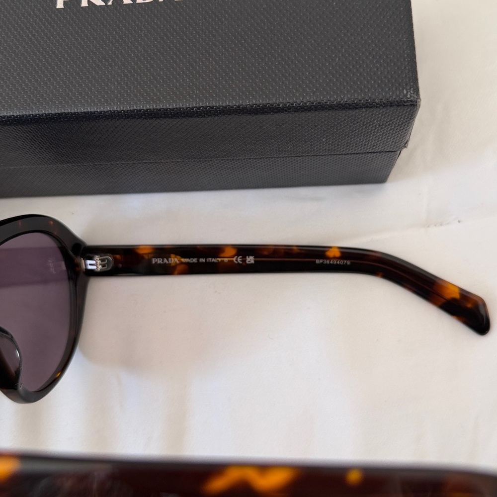 NEW / PRADA C05S Thick Aviator Sunglasses / Havana Shield - Picture 7 of 7